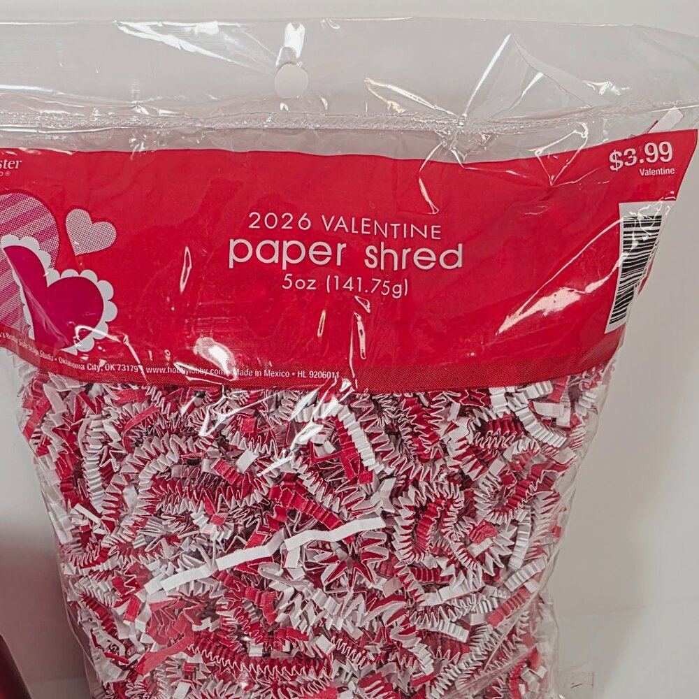 Valentine Heart Gift Box Set w/ Fillers – Glitter Heart Box, Gems & Paper Shred - Picture 3 of 9